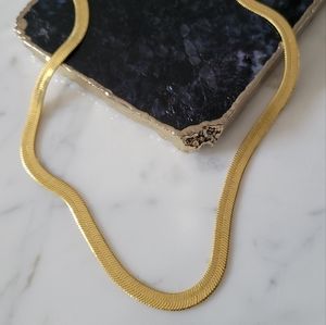 Snake Chain 14k Gold Plated with Water Resistant Coating